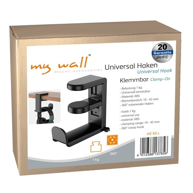 My Wall Kopfhörer- und Headset-Halterung | Schwarz