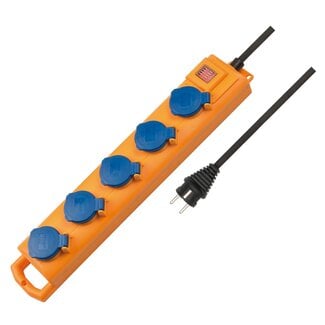 Brennenstuhl Brennenstuhl Super-Solid-Line Baustellen-Steckdosenleiste | IP54 | 5-fach | Schalter | Gelb | 5 m