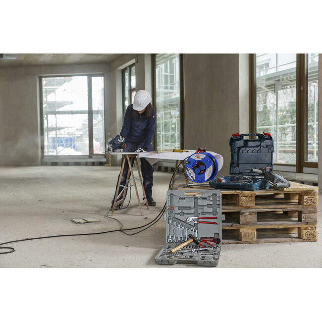 Brennenstuhl Garant Baustellen-Kabeltrommel | IP44 | 3 Steckdosen | 3x 1,50mm² | 40 m