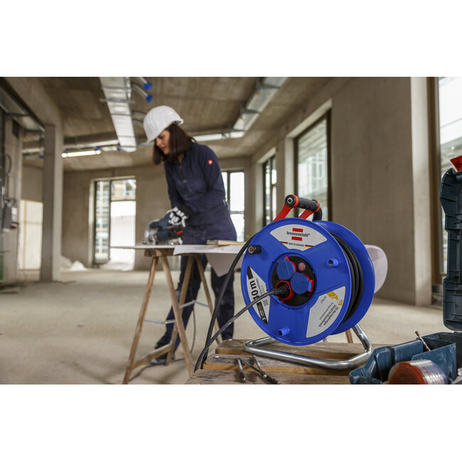 Brennenstuhl Garant Baustellen-Kabeltrommel | IP44 | 3 Steckdosen | 3x 2,50mm² | 40 Meter