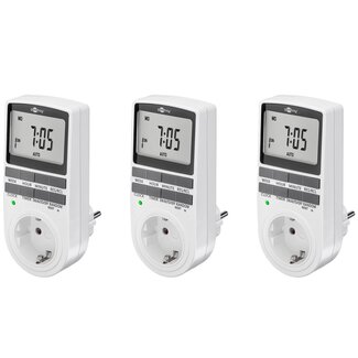 Goobay Goobay Digitale Zeitschaltuhr | 3er-Set | Für Innen | Weiß