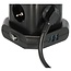 Brennenstuhl Steckdosenleiste Turm | 8 Steckplätze | 2x USB-A + 1x USB-C PD 20W | 2 m Kabel