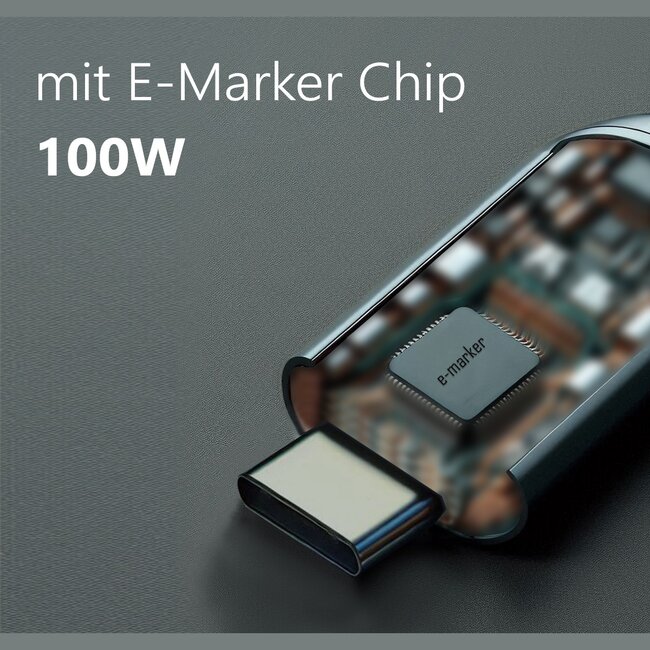 USB-C Magnetkabel | USB 2.0 | PD 100W | Nylon | 2 Meter