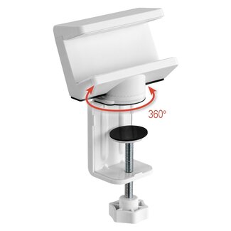 MaxTrack MaxTrack Steckdosenleiste Tischbefestigung | Drehbar | Schraubklemme | Tischplatte bis 50mm | Weiß