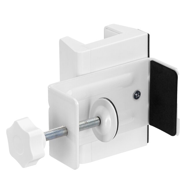 MaxTrack Steckdosenleiste Tischbefestigung | Schraubklemme | Tischdicke bis 90mm | Weiß