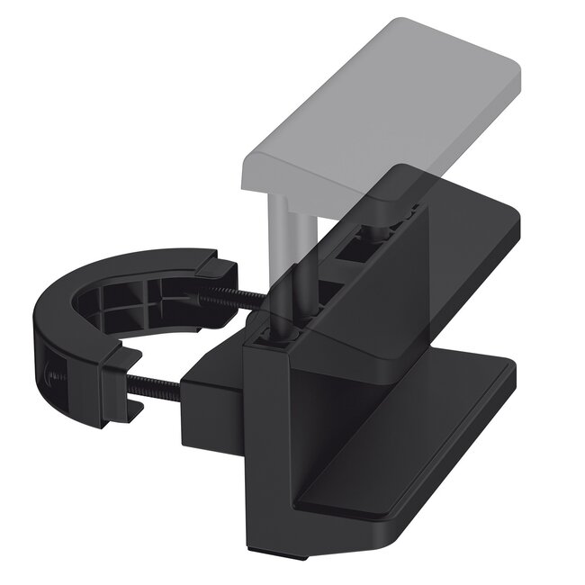 MaxTrack Steckdosenleiste Rohrbefestigung | Schraubklemme | Rohrdurchmesser 40-90mm | Schwarz
