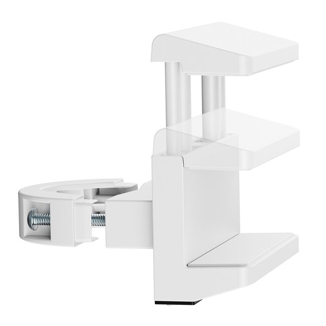 MaxTrack Steckdosenleiste Rohrbefestigung | Schraubklemme | Rohrdurchmesser 40-90mm | Weiß