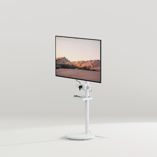 MaxTrack Steckdosenleiste Rohrbefestigung | Schraubklemme | Rohrdurchmesser 40-90mm | Weiß