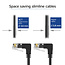 UTP CAT6a Slimline Netzwerkkabel | Winkelstecker unten / Winkelstecker unten | LSZH | Schwarz | 1,5 m