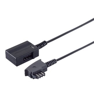 Goobay TAE-F Telefonverlängerungskabel | Schwarz | 6 Meter