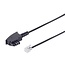 TAE-F RJ11 Telefonkabel | Universal (alt + neu) | Schwarz | 6 Meter