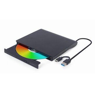Gembird Gembird Externer CD/DVD Brenner | USB-A/USB-C | Schwarz