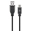 Goobay USB-C auf USB-A Kabel | USB 2.0 | QC 18W | Schwarz | 3 Meter