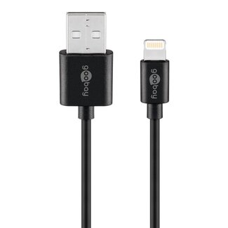 Goobay Goobay Lightning-auf-USB-A Kabel | USB 2.0 | 12W | Schwarz | 2 Meter