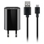 Goobay flaches USB-Ladegerät mit Micro-USB-Kabel | 5W | Schwarz | 1 Meter
