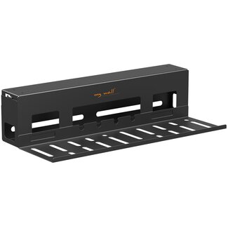 My Wall My Wall Schreibtisch Kabelkanal mit Box und Schraubbefestigung | 40 x 10 cm | Schwarz