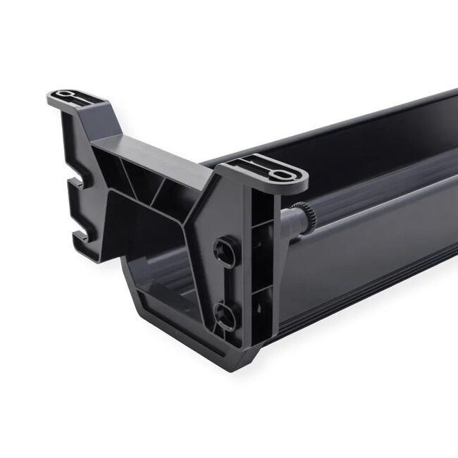 Roline Easy2Open Schreibtisch-Kabelkanal | 44,9 x 11,8 cm | Schwarz