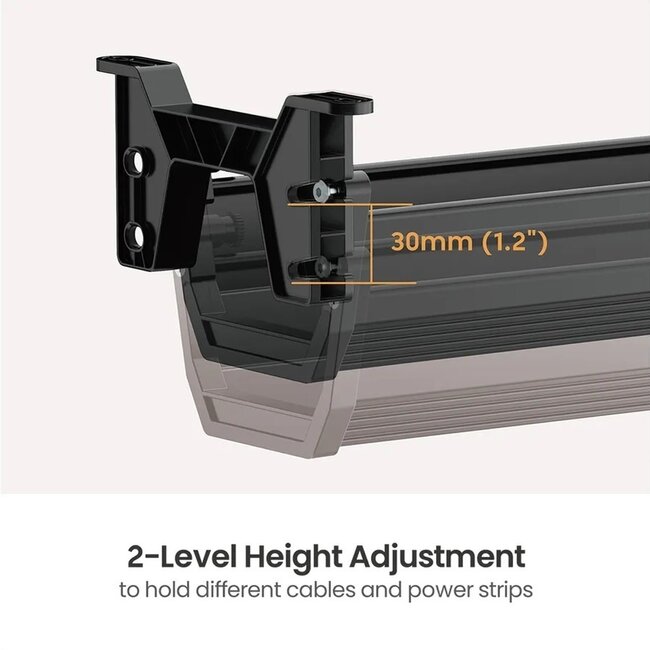 Roline Easy2Open Kabelkanal für Schreibtisch | 44,9 x 11,8 cm | Weiß