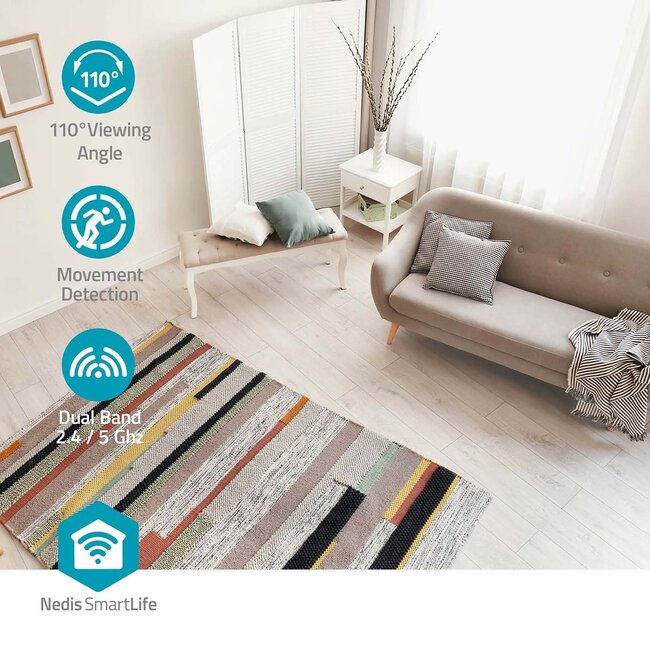 Nedis SmartLife Innenkamera | Dual Band Wi-Fi | 3MP Full HD 1296p