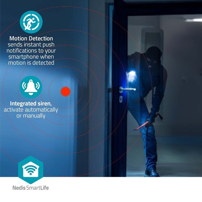 Nedis SmartLife Innenkamera | Schwenken/Neigen | Wi-Fi | 3MP Full HD 1296p