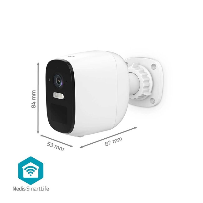 Nedis SmartLife Outdoor-Kamera mit Spotlight | Akku | Wi-Fi | 4MP Quad HD 1440p