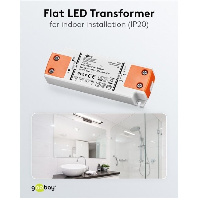 Goobay LED-Trafo | 12V DC | 15W | IP20