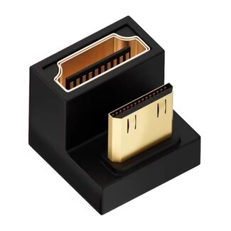 Universal Mini HDMI-zu-HDMI Adapter | 90° Winkel nach oben (U-Biegung) | HDMI 2.1 (8K 60Hz + HDR)
