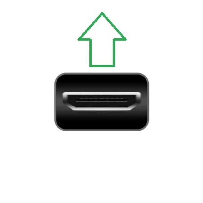 Mini HDMI-zu-HDMI Adapter | 90° Winkel nach oben (U-Biegung) | HDMI 2.1 (8K 60Hz + HDR)