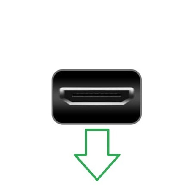 Mini HDMI auf Mini HDMI Adapter | 90° Winkel nach unten (U-Biegung) | HDMI 2.1 (8K 60Hz + HDR)