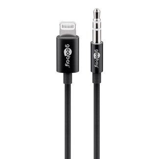 Goobay Goobay Lightning auf 3,5mm Klinke Audiokabel | MFi | Schwarz | 1 Meter