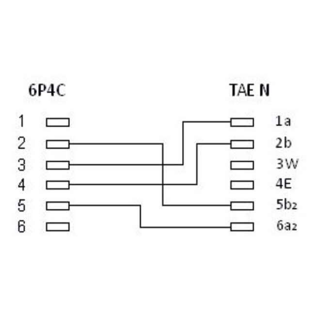 TAE-N - RJ11 Telefonkabel | Weiß | 3 Meter