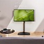 My Wall TV-Standfuß | bis 75 Zoll | neigbar | Schwarz/Nussbaum