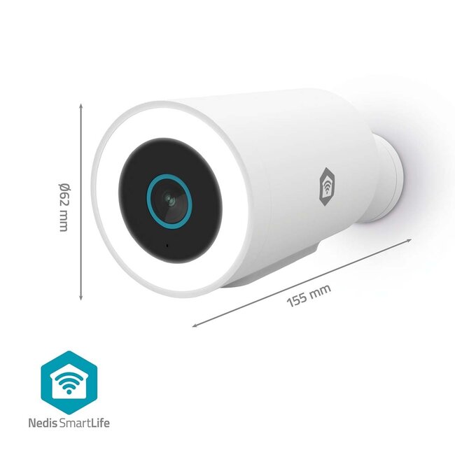 Nedis SmartLife Außenkamera mit Spotlight | USB-Stromversorgung | Wi-Fi | 3MP Full HD 1296p