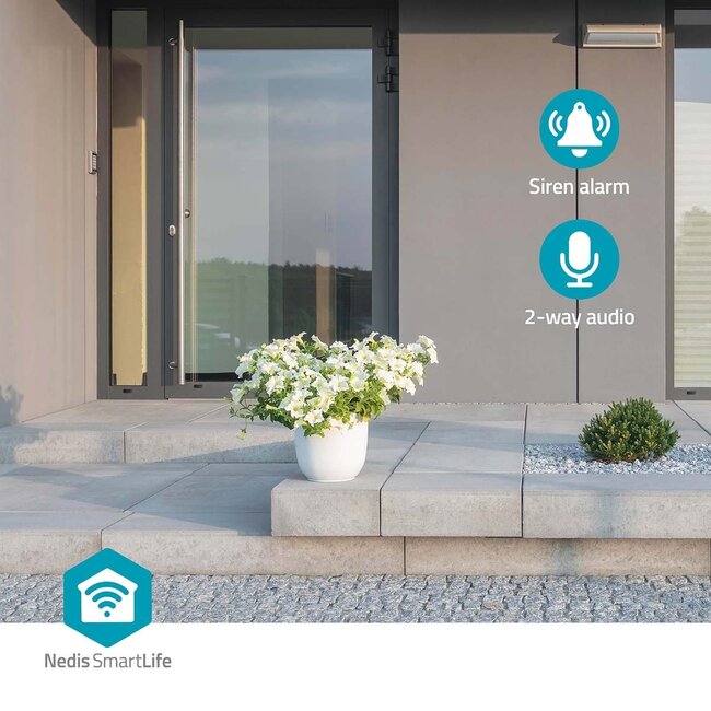 Nedis SmartLife Außenlampe mit Kamera | Netzbetrieb | Wi-Fi | Full HD 1080p