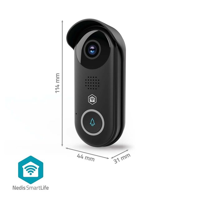 Nedis SmartLife Video-Türklingel | 2-Draht Stromversorgung | WLAN | Full HD 1080p