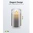 Goobay LED-Glaskerze 12,5 cm mit Timer Grau IP20