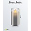 Goobay LED-Glaskerze 15 cm mit Timer Grau IP20