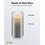 Goobay LED-Glaskerze 15 cm mit Timer Grau IP20