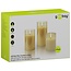Goobay LED-Glaskerzen Set | 3 Stück | Timerfunktion | Gold | IP20