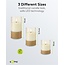 Goobay LED-Glaskerzen Set | 3 Stück | Timerfunktion | Braun | IP20