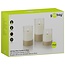Goobay LED-Glaskerzen Set | 3 Stück | Timerfunktion | Braun | IP20