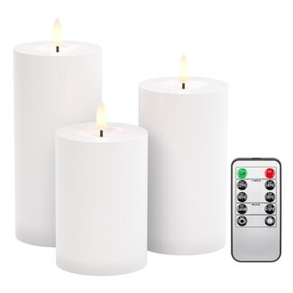 Goobay Goobay LED-Kerzenset 3er | Fernbedienung | Weiß | IP44