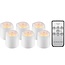 Goobay LED-Teelicht-Set | 6 Stück | Fernbedienung | Wiederaufladbar | Weiß | IP20