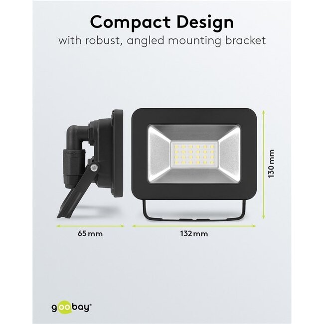Goobay LED-Außenstrahler 20W IP65 Schwarz