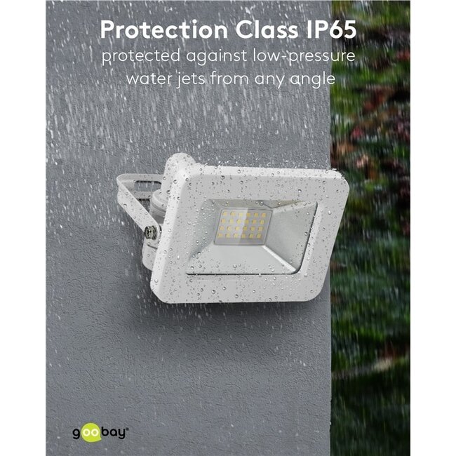 Goobay LED-Außenstrahler 20W IP65 Weiß