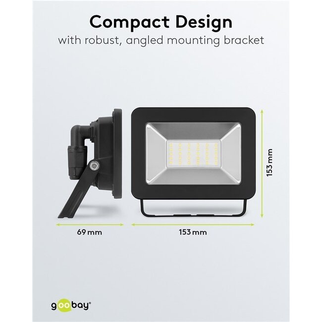 Goobay LED-Außenstrahler 30W IP65 Schwarz