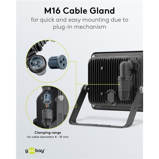 Goobay LED-Außenstrahler 30W IP65 Schwarz