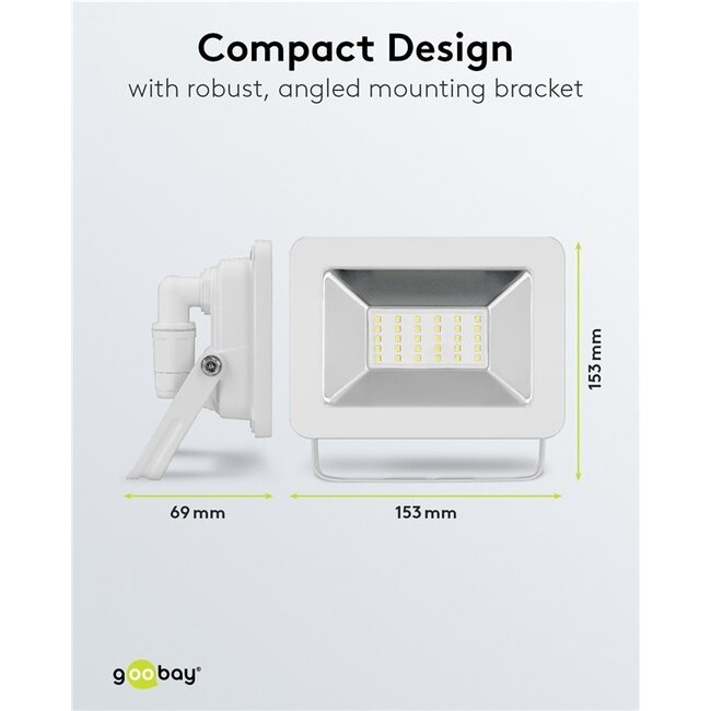 Goobay LED-Außenstrahler 50W IP65 Weiß