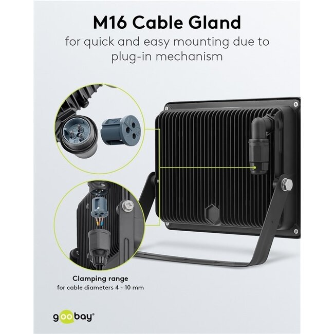 Goobay LED-Außenstrahler 100W IP65 Schwarz