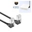 UFTP CAT6a Slimline Netzwerkkabel | Winkelstecker oben | LSZH | Schwarz | 1 Meter